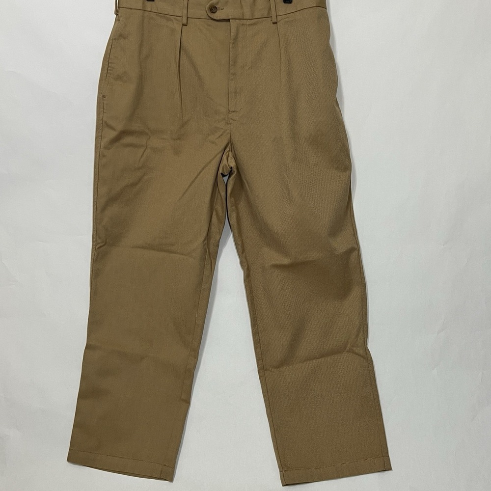 Daniel Cremieux Collection Pleated Dress Khaki Brown Pants Slacks Men 36x29